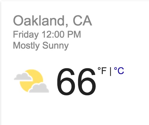 oakland weather
