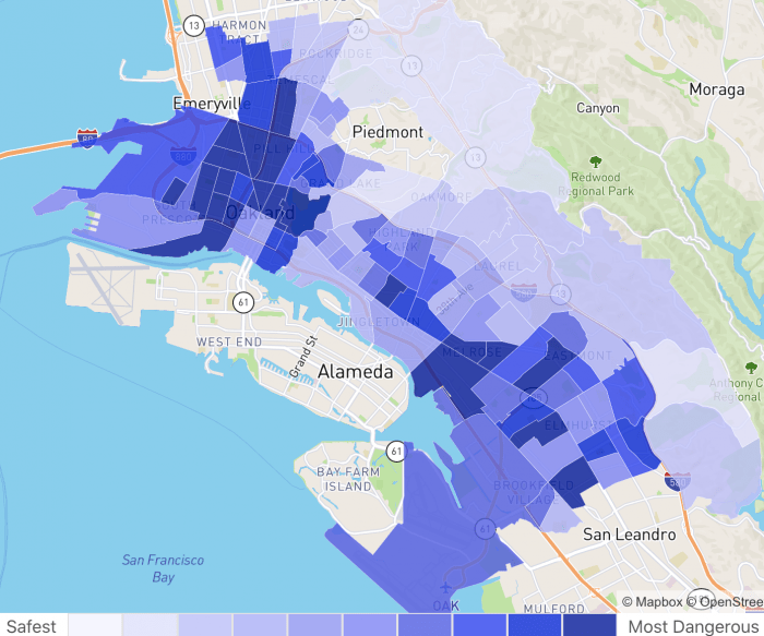 Oakland CA Crime Map NeighborhoodScout 2022