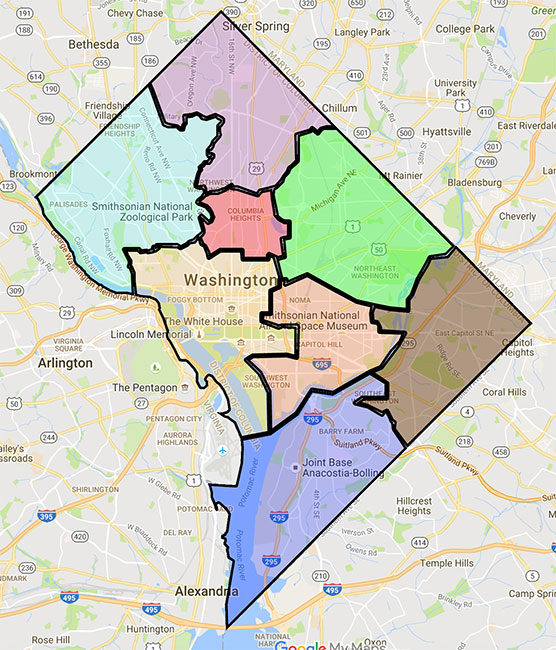 The Wards of Washington DC