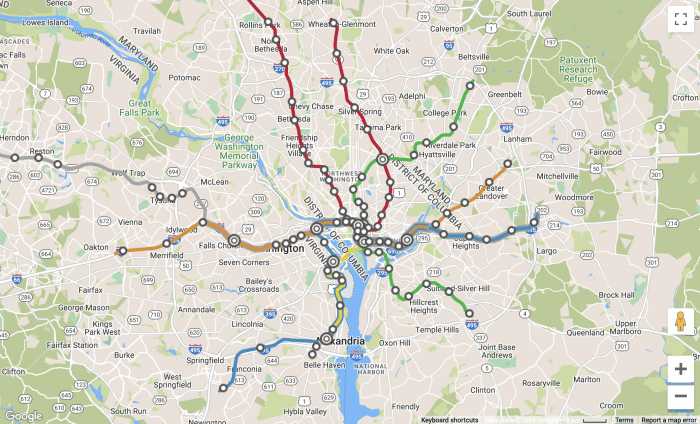 Washington DC metro map