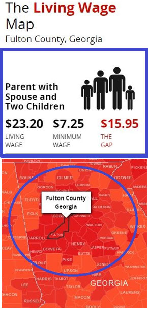 Atlanta living wage map Esri and MIT