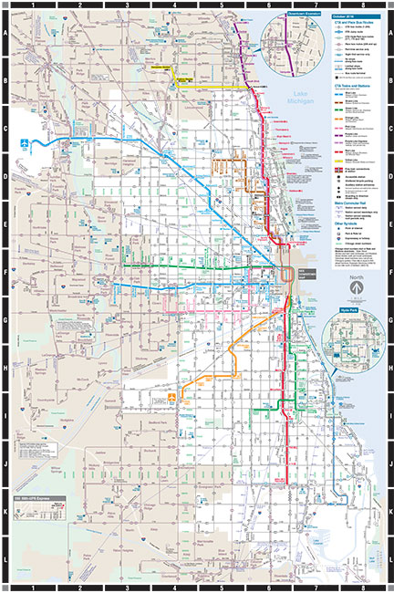 Chicago Bus and Train Map