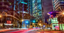 Atlanta Peachtree Streets Night