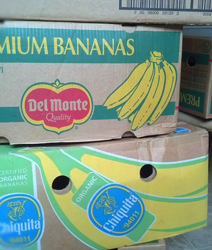 grocery banana boxes