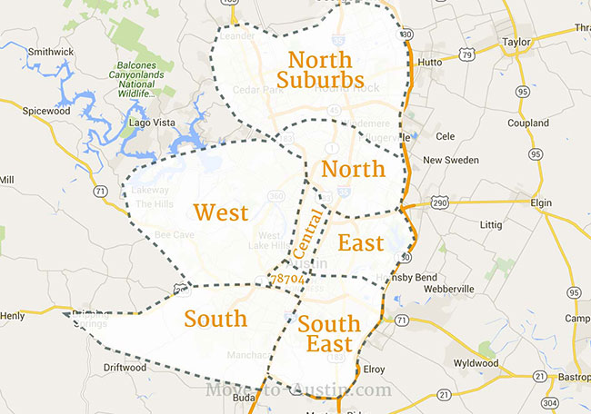 Austin Texas Suburbs Map Best Austin, Tx Neighborhoods 2022 | Movebuddha