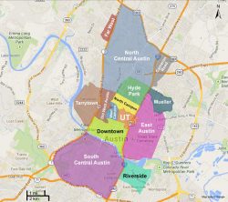 Austin neighborhood map