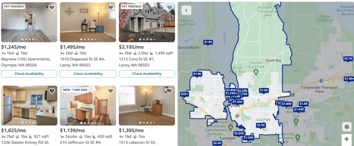 Olympia, WA Trulia Map 2022