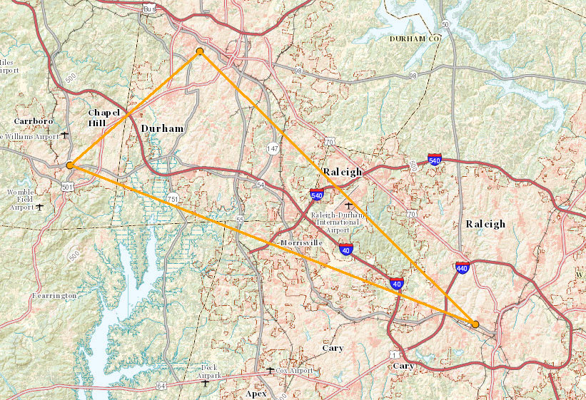 Research Triangle Map