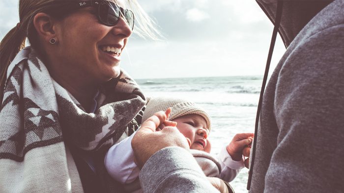 young-families-on-beach