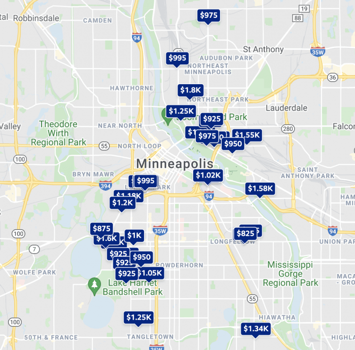 Minneapolis MN Trulia rent prices 2021