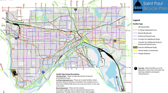 St. Paul MN Bicycle Path Plans 2022