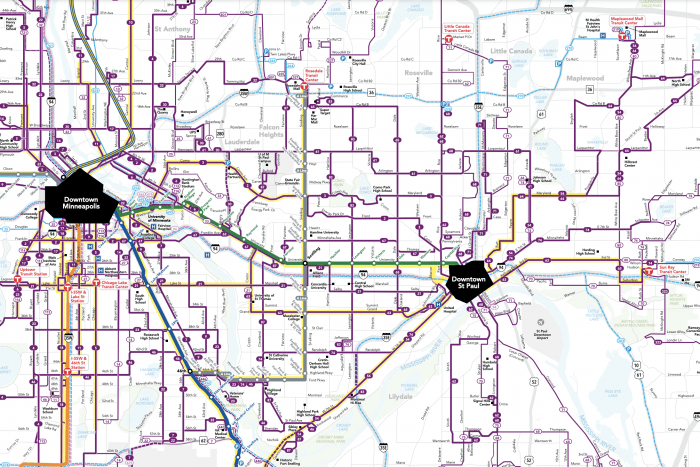 St. Paul MN Metro Transit lines 2022