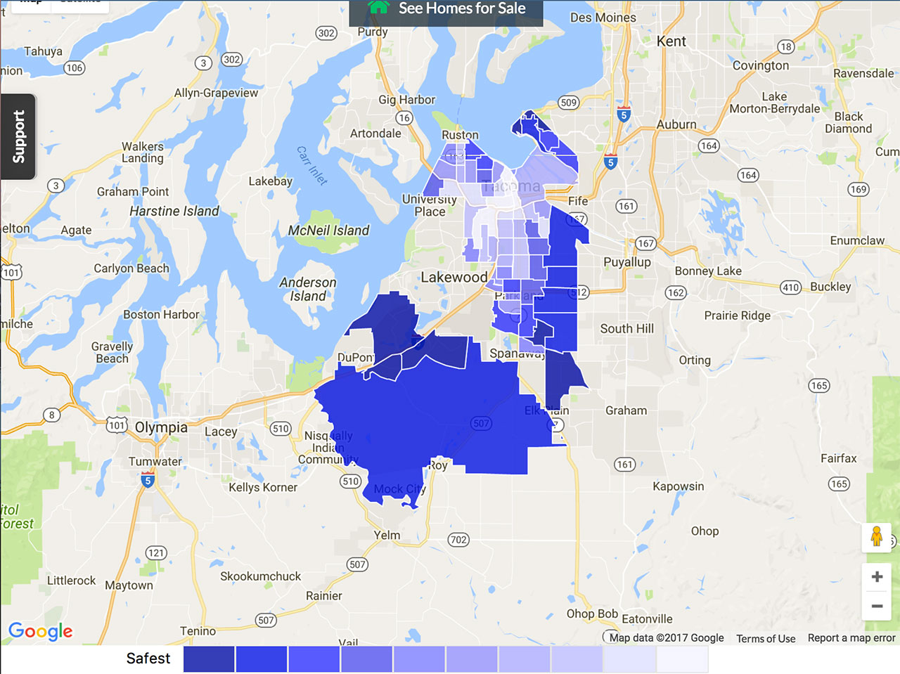 Tacoma Crime Map