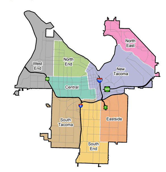 Tacoma Neighborhood Map