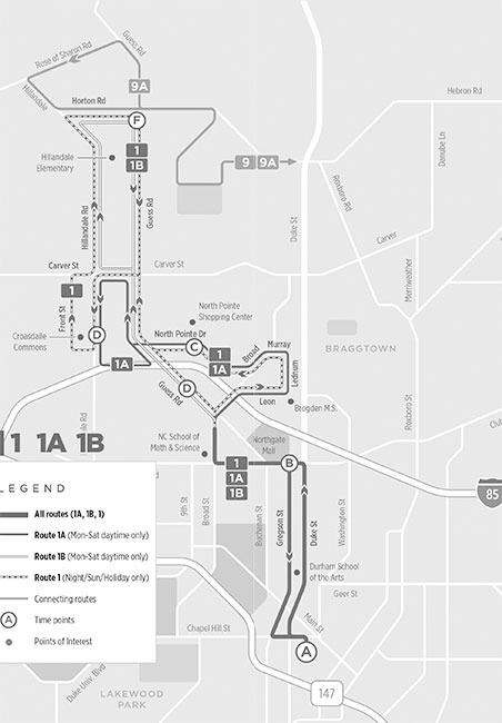 GoDurham Bus Route A