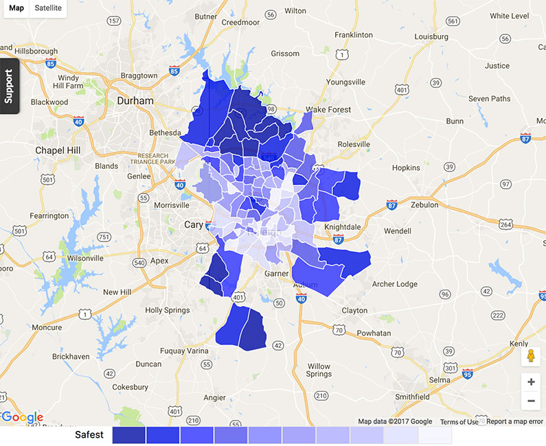 Raleigh Crime Map