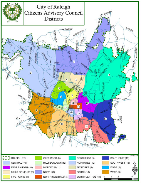 Raleigh Neighborhood Map