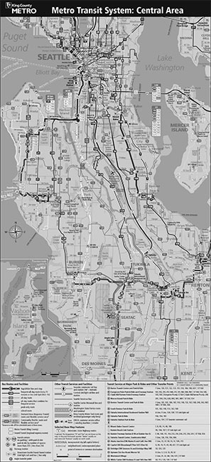 Central Seattle Transit Map