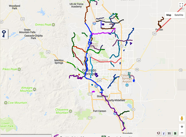 Colorado Springs Bike Map