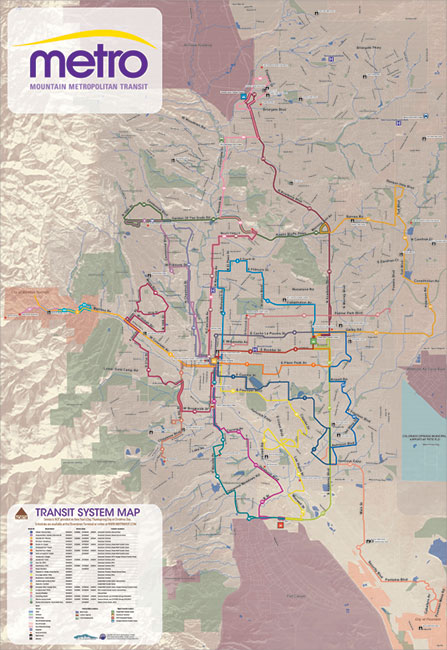 Colorado Springs Bus Map