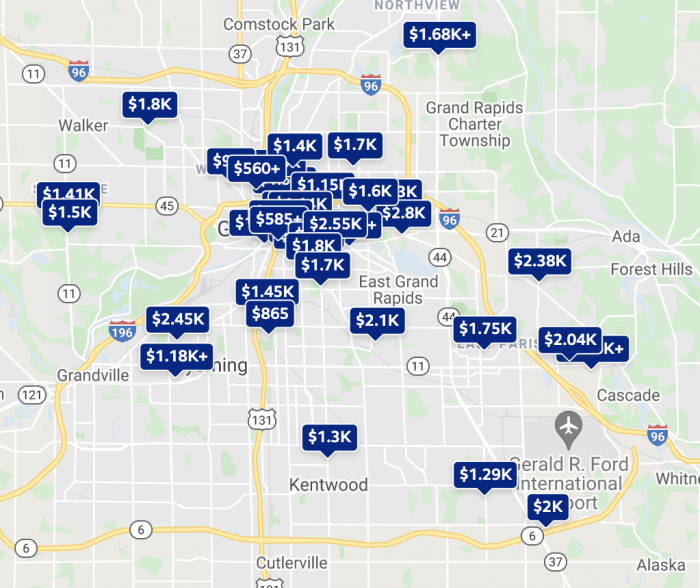 Grand Rapids MI Rental Map Trulia