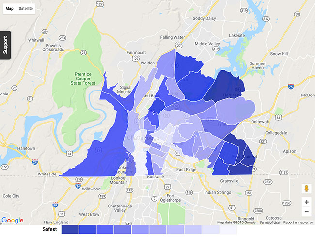 Chattanooga Crime Map