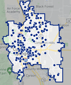 Colorado Springs Rental Hotspot Map 2021