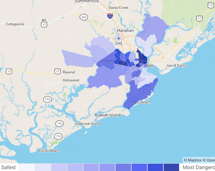 Charleston Crime Map 2021