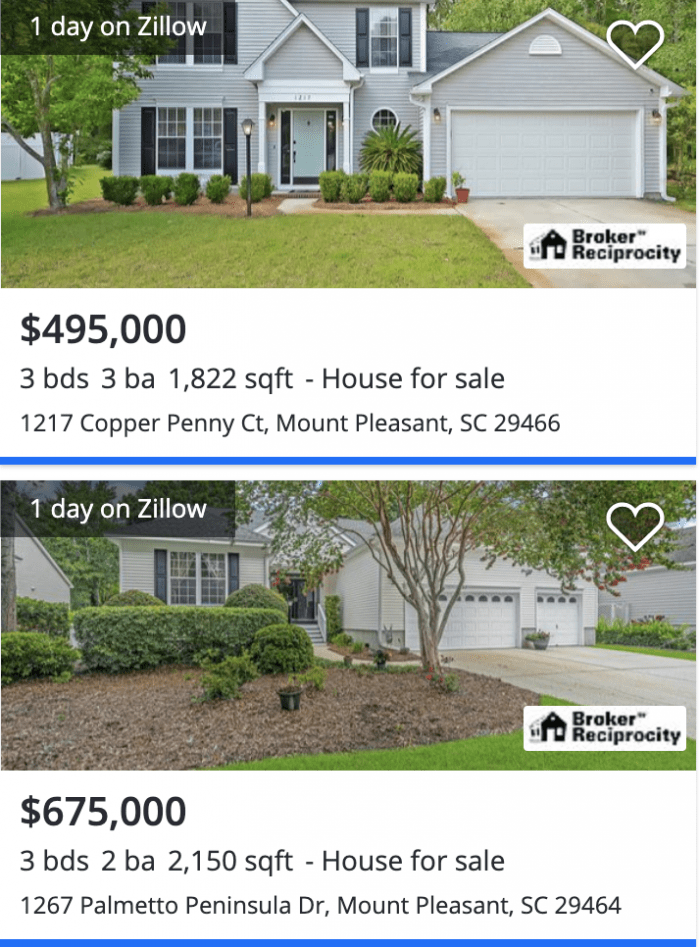 Mount Pleasant SC Zillow 2021