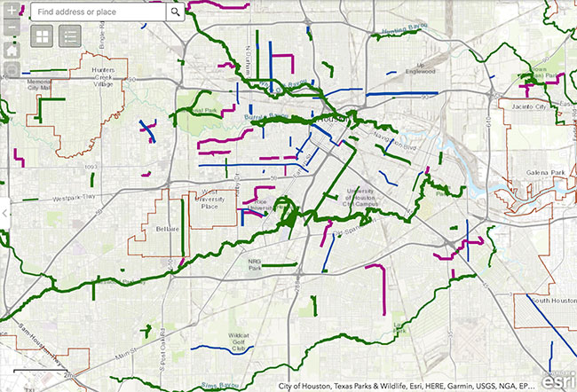 Houston Bike Map