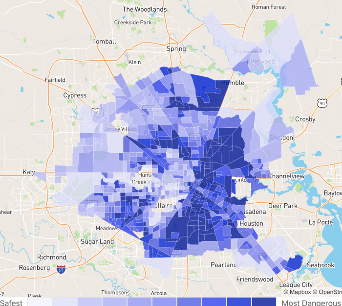 Houston TX Crime Score NeighborhoodScout 2021