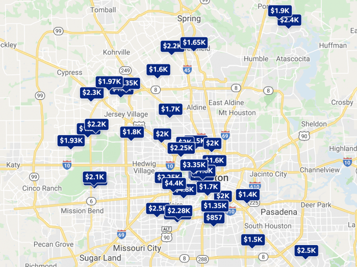 Houston TX Rental Map Trulia 2021