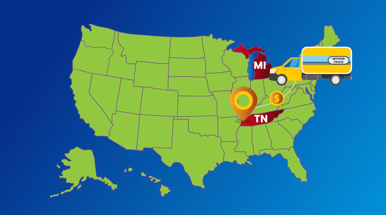 Michigan to Tennessee Movers & Cost (2022) moveBuddha