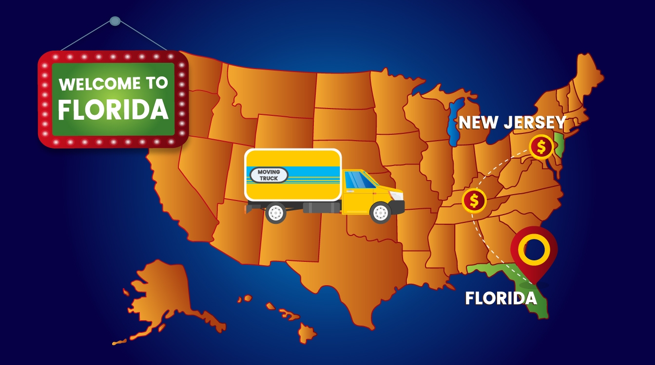New Jersey to Florida Movers & Cost (2021) | moveBuddha