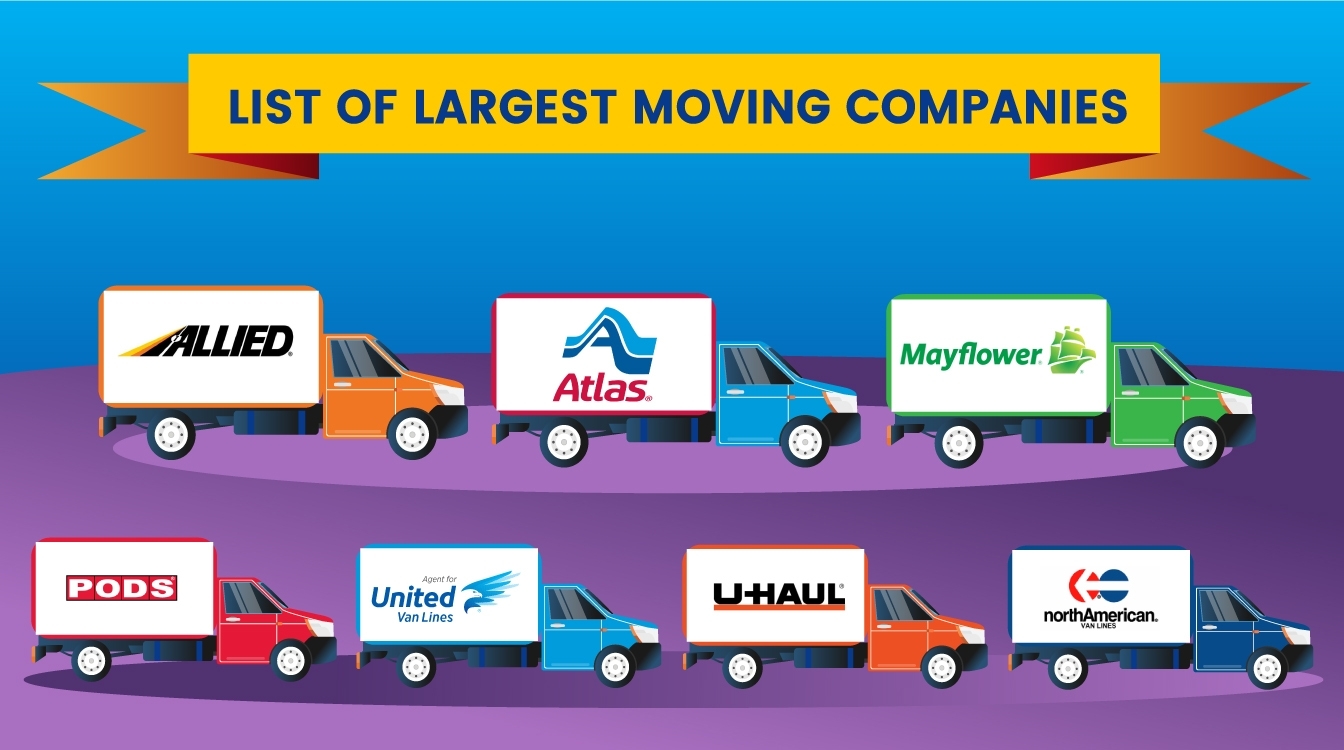 graphic of the largest moving companies