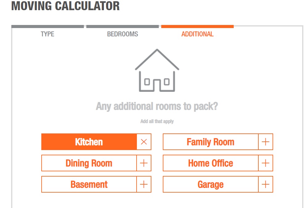 U-Haul vs Home Depot: Home Depot's cost calculator