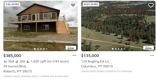 Columbus Montana home prices