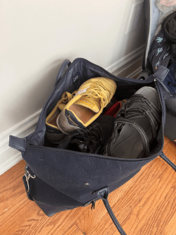 packed shoes