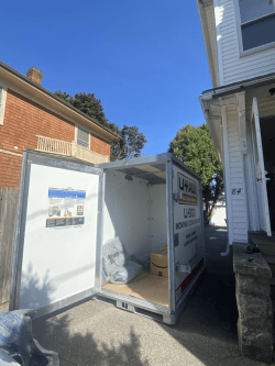 container on moving day