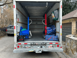 Moving truck ready for loading