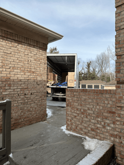 moving truck in front of home