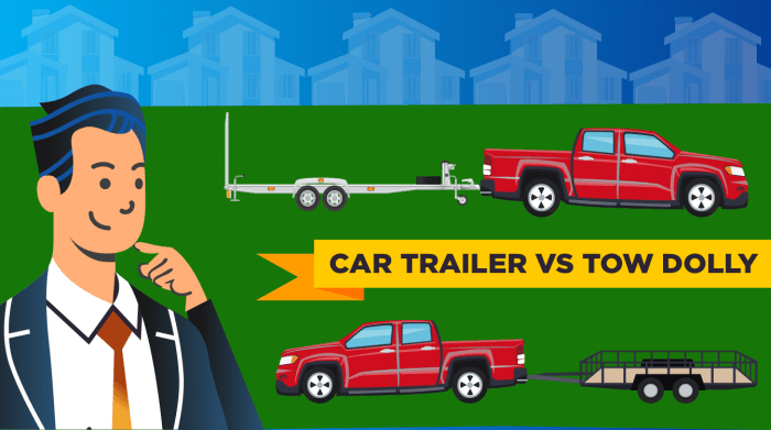 677. Car trailer vs tow dolly