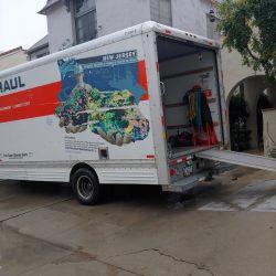 U-Haul truck unloading