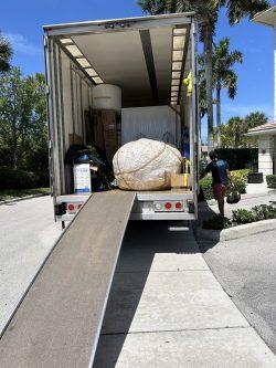 Loaded Safeway moving truck