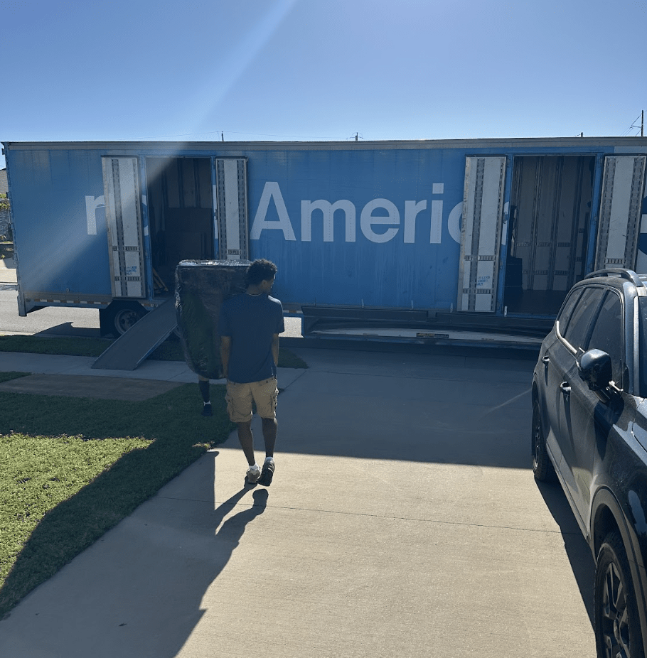 Cole's delivery day at his new apartment in Myrtle Beach, South Carolina